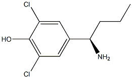 4-((1R)-1-AMINOBUTYL)-2,6-DICHLOROPHENOL Struktur