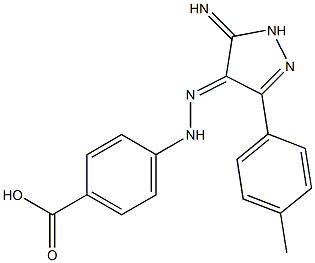 4-{(2E)-2-[5-IMINO-3-(4-METHYLPHENYL)-1,5-DIHYDRO-4H-PYRAZOL-4-YLIDENE]HYDRAZINO}BENZOIC ACID Struktur