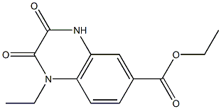 ETHYL 1-ETHYL-2,3-DIOXO-1,2,3,4-TETRAHYDROQUINOXALINE-6-CARBOXYLATE Struktur