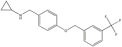 (1R)CYCLOPROPYL(4-([3-(TRIFLUOROMETHYL)PHENYL]METHOXY)PHENYL)METHYLAMINE Struktur