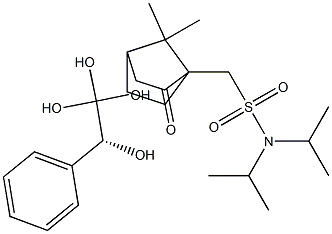 (R)-CAMPHORSULFONIC ACID DIISOPROPYLAMIDE MANDELATE ACETAL Struktur