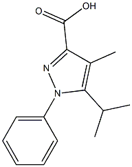 5-ISOPROPYL-4-METHYL-1-PHENYL-1H-PYRAZOLE-3-CARBOXYLIC ACID Struktur