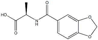 (2R)-2-[(1,3-BENZODIOXOL-5-YLCARBONYL)AMINO]PROPANOIC ACID Struktur