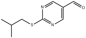 2-ISOBUTYLSULFANYL-PYRIMIDINE-5-CARBALDEHYDE Structure
