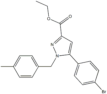 ETHYL 1-(4-METHYLBENZYL)-5-(4-BROMOPHENYL)-1H-PYRAZOLE-3-CARBOXYLATE Struktur