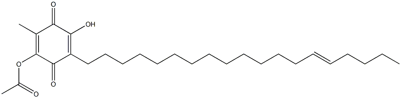 ACETIC ACID 4-HYDROXY-2-METHYL-5-((E)-NONADEC-14-ENYL)-3,6-DIOXO-CYCLOHEXA-1,4-DIENYL ESTER Struktur