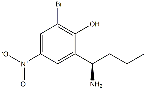 2-((1R)-1-AMINOBUTYL)-6-BROMO-4-NITROPHENOL Struktur
