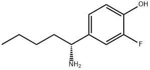 4-((1R)-1-AMINOPENTYL)-2-FLUOROPHENOL Struktur
