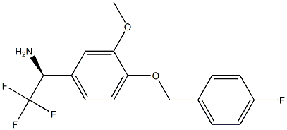 (1S)-2,2,2-TRIFLUORO-1-(4-[(4-FLUOROPHENYL)METHOXY]-3-METHOXYPHENYL)ETHYLAMINE Struktur
