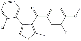 4-(3-FLUORO-4-METHOXYBENZOYL)-3-(2-CHLOROPHENYL)-5-METHYLISOXAZOLE