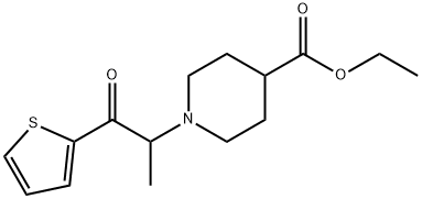 ETHYL 1-[1-METHYL-2-OXO-2-(2-THIENYL)ETHYL]-4-PIPERIDINECARBOXYLATE Struktur