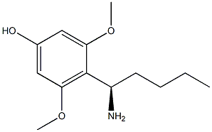 4-((1R)-1-AMINOPENTYL)-3,5-DIMETHOXYPHENOL Struktur