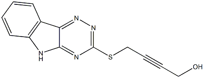 4-(5H-[1,2,4]TRIAZINO[5,6-B]INDOL-3-YLTHIO)BUT-2-YN-1-OL Struktur