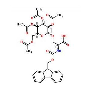 葡萄糖絲氨酸,N-[芴甲氧羰基]-O-(2,3,4,6-四-O-乙?；?BETA-D-吡喃葡萄糖基)-L-絲氨酸;