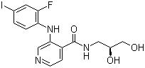 CAS 登錄號：1236699-92-5, AS 703026, N-[(2S)-2,3-二羥基丙基]-3-[(2-氟-4-碘苯基)氨基]-4-吡啶甲酰胺