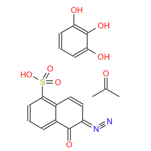 連苯三酚丙酮樹脂與2,1-重氮萘醌-5-磺酰氯酯物；68584-99-6