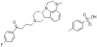 CAS 登錄號(hào)：1187020-80-9, 1-(4-氟苯基)-4-[(6bR,10aS)-2,3,6b,9,10,10a-六氫-3-甲基-1H-吡啶并[3',4':4,5]吡咯并[1,2,3-de]喹喔啉-8(7H)-基]-1-丁酮對(duì)甲苯磺酸鹽