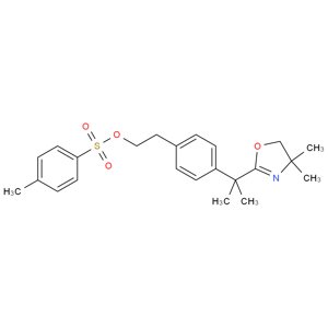 比拉斯汀中間體，4-[1-(4,5-二氫-4,4-二甲基-2-惡唑基)-1-甲基乙基]苯乙醇對甲苯磺酸酯